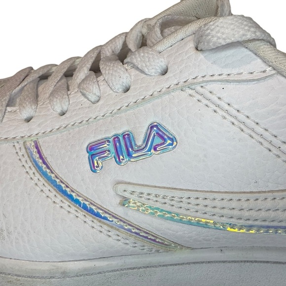 Fila Arcade F White Sneaker Shoes with Iridescent Details Women's - Picture 2 of 12